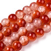 Crackle Baking Painted Imitation Jade Glass Beads Strands DGLA-YW0001-17J-1