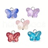 Transparent Baking Paint Glass Pendant PALLOY-JF02340-01-2S-1