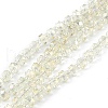 Transparent Electroplate Glass Beads Strands EGLA-F153-FR02-1