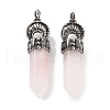Natural Rose Quartz Pointed Big Pendants G-Q163-02AS-08-1