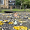 Halloween Luminous Ghost Glass Drift Bottle Pendant Necklaces & Dangle Earrings Sets FS-WG90D60-01-2