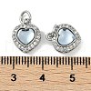 Brass Micro Pave Cubic Zirconia Charms KK-P283-03P-3