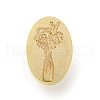 Mother's Day Golden Tone Wax Seal Brass Stamp Head AJEW-G056-03B-2