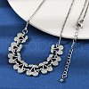 Brass Micro Pave Clear Cubic Zirconia Fruit Bib Necklaces NJEW-F342-01B-P-3