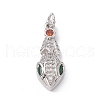 Brass Micro Pave Cubic Zirconia Pendants KK-P224-04P-1