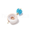 Marine Organism Glass Pendants PALLOY-MZ00700-05-4