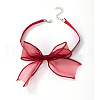 Gauze Bowknot Fabric Choker Necklaces for Women FS-WG3C129-01-2