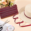 12M Braided Polyester Rhombus Ribbons SRIB-WH0011-267B-5