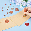 CRASPIRE 2Pcs 2 Styles Golden Tone Brass Wax Seal Stamp Head AJEW-CP0007-48A-02-3