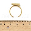 304 Stainless Steel Cuff Ring Components STAS-U059-02G-3