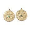 PVD Vacuum Plating 201 Stainless Steel Natural Turquoise Pendants STAS-C064-VC923-2