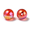 UV Plating Transparent Rainbow Iridescent Acrylic Beads TACR-D010-07F-3
