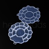 17 Grids Flower Plastic Bead Containers AJEW-YWC0001-06-4