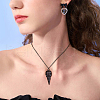 FIBLOOM 4Pcs 4 Colors Alloy Pendant Necklaces Set NJEW-FI0001-53-6