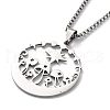 Non-Tarnish 304 Stainless Steel Pendant Necklaces NJEW-K253-22P-3
