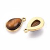 Natural Tiger Eye Teardrop Pendants STAS-N109-210B-G-2