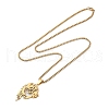 304 Stainless Steel Box Chain Hollow Christian Jesus Face Pendant Necklaces for Women Men NJEW-U005-06G-2