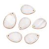 Electroplate Freshwater Shell Pendants SHEL-T012-16-1