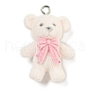 Flocking Resin Cute Pendants RESI-L043-01P-06-1