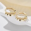 Brass Clear Cubic Zirconia Hoop Earrings EJEW-Q014-24G-4