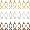  100Pcs 4 Colors Tibetan Style Alloy Pendants TIBEP-NB0001-30-1