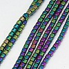 Electroplate Non-magnetic Synthetic Hematite Beads Strands G-J163-2x2mm-07-1
