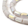 Frosted Imitation Jade Glass Beads Strands GLAA-P058-07A-04-3