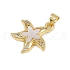 Brass Micro Pave Cubic Zirconia Pendants KK-D376-06G-2