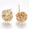 Brass Stud Earring Findings KK-T038-266G-1