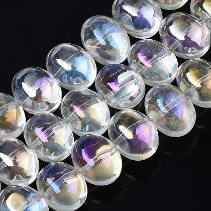 Electroplate Glass Beads Strand EGLA-S188-22-B03-1