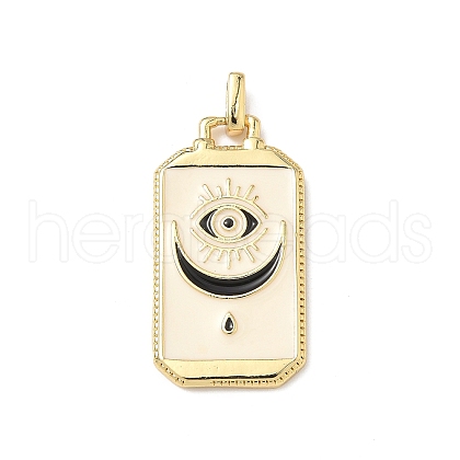 Tarot Cards Brass Enamel Pendants KK-Q068-56G-02-1