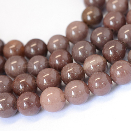 Natural Purple Aventurine Round Bead Strands X-G-E334-6mm-21-1