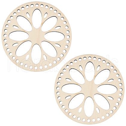 Wooden Basket Bottoms AJEW-WH0126-08A-1