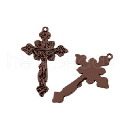 Tibetan Style Alloy Pendants TIBEP-3035-R-NR-1