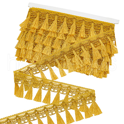   14 Yards Polyester Tassel Lace Ribbons OCOR-PH0004-32-1