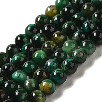 Dyed Natural Tiger Eye Beads Strands G-G102-A01-02-1