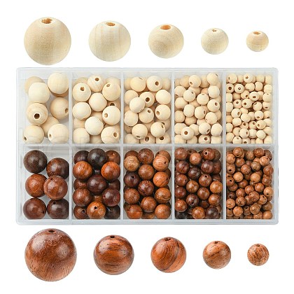 Natural Wood Beads WOOD-CJ0001-09-1