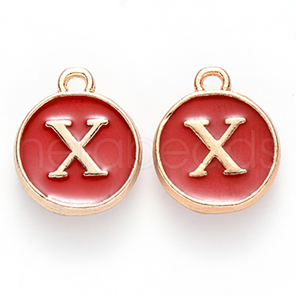 Golden Plated Alloy Enamel Charms X-ENAM-S118-03X-1