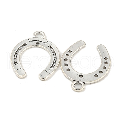 Tibetan Style Alloy Horseshoe Pendants TIBEP-23708-AS-RS-1