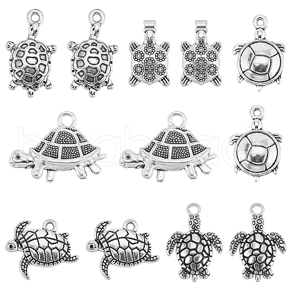 SUNNYCLUE 60Pcs 6 Style Tibetan Style Alloy Pendants FIND-SC0007-29-1