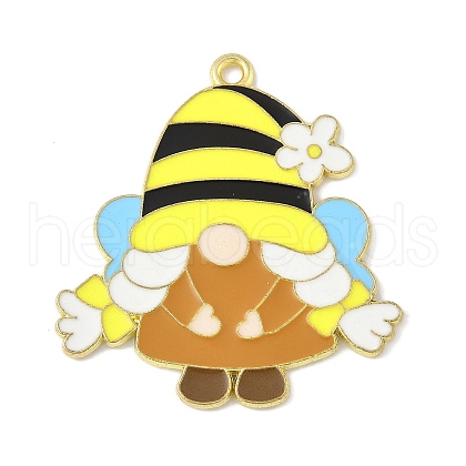 Bees Theme Alloy Enamel Pandants FIND-M083-06E-G-1