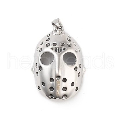 Retro 304 Stainless Steel Big Pendant Rhinestone Setting STAS-I205-09AS-1