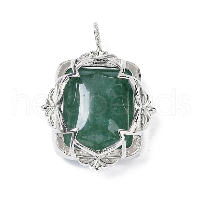 Natural Green Aventurine Pendants G-I381-01P-01-1