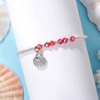 Glass Seed Beads Braided Bracelets BJEW-MZ00176-07-1