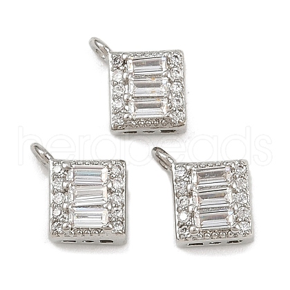 Brass Micro Pave Cubic Zirconia Pendants KK-A257-12A-P-1