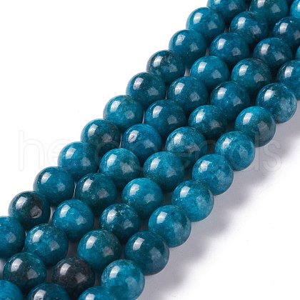 Natural White Jade Imitation Apatite Beads Strands G-I299-F10-10mm-1