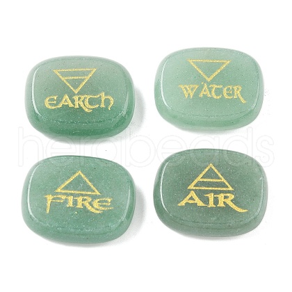 4Pcs 4 Styles Natural Green Aventurine Display Decorations G-F786-02D-05-1