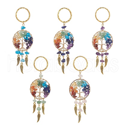 Natural & Synthetic Mixed Stone Keychain KEYC-JKC00435-1