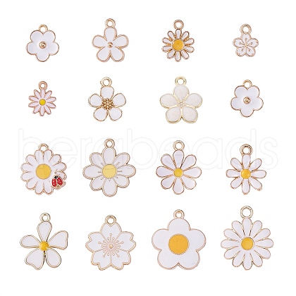 75Pcs 15 Styles Alloy Enamel Pendants ENAM-CJ0001-89-1