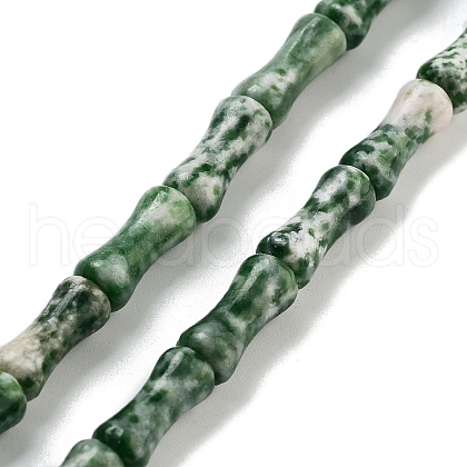 Natural Green Spot Jasper Beads Strands G-Q178-A15-01-1